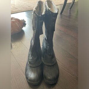 Sorel Waterproof Black Leather Women's Boots